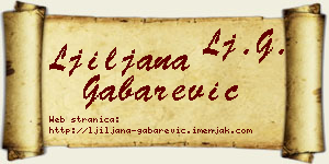 Ljiljana Gabarević vizit kartica